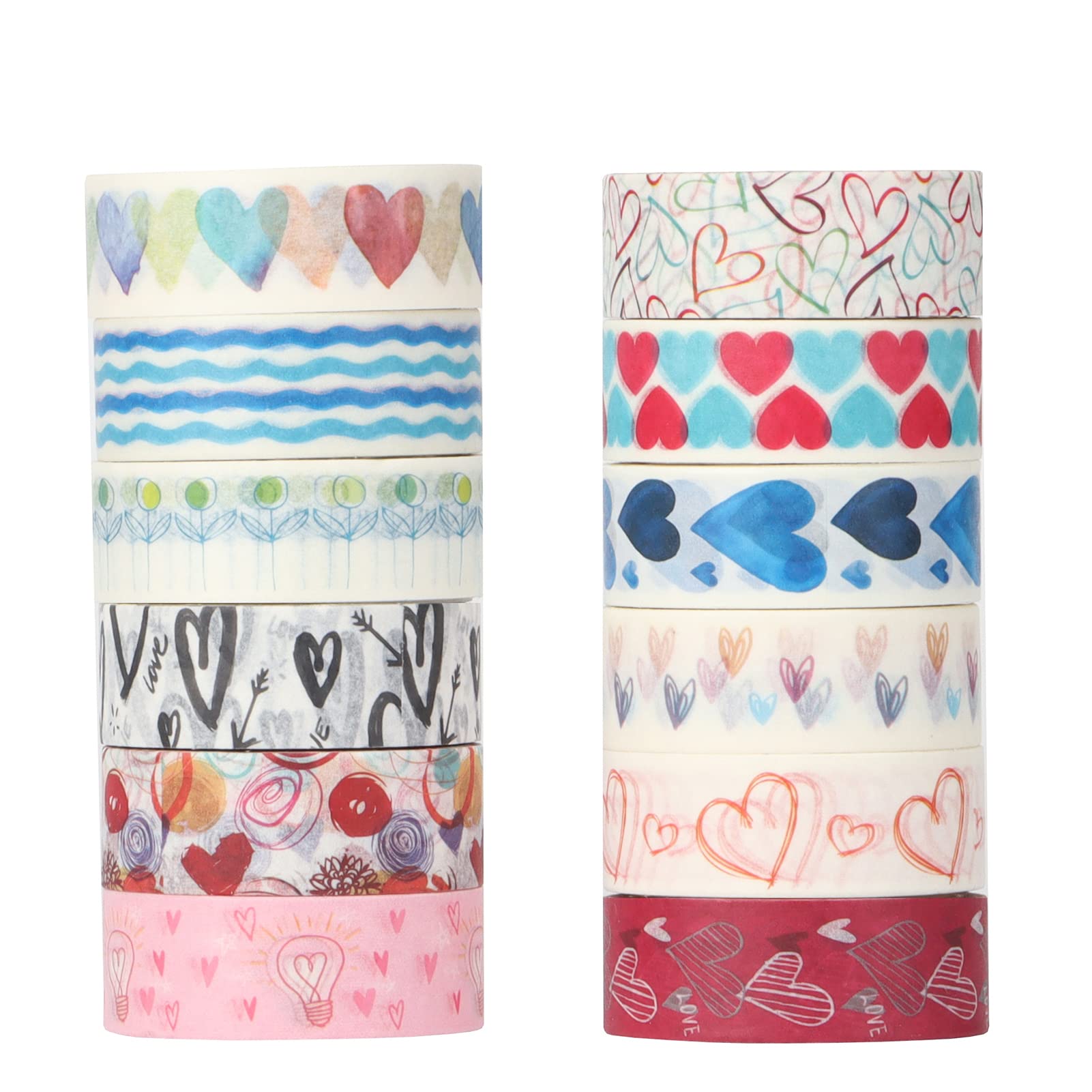 Aazon.co: 12 Rolls Washi Tape Set- Triangles Pattern Decorative Tape - View #5