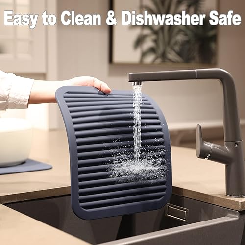 Miniatura 4 de Joyhalo Salvamanteles de silicona para ollas, almohadillas calientes, soporte de placa, almohadilla de agarre, pelador de ajos, posavasos de secado