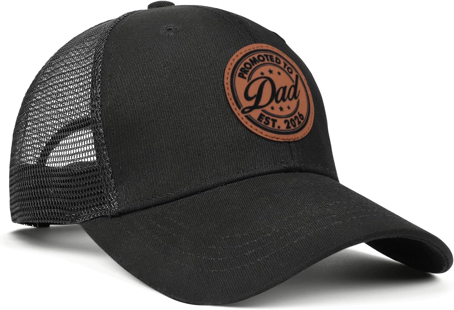 Promoted to Dad Est. 2026 Trucker Hat - Adjustable Fathers Day/Birthday Gift for New Dad Papa Daddy - Image 2