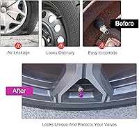 Vista 6 de SINGARO 12 tapas de vástago de válvula de neumático, accesorios exteriores de automóvil, cubierta de válvula de aleación de aluminio universal