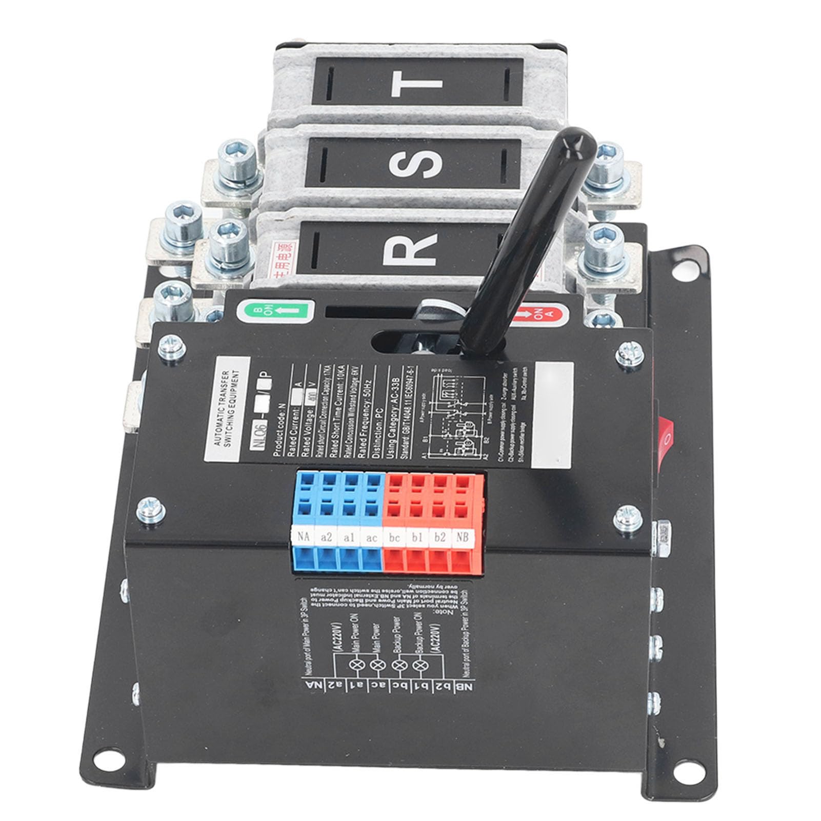 Chrees Dual-Power-Umschalter, Zuverlässige Schraubmontage, Automatisches Handbuch für Einkaufszentren, AC400 V (100A)