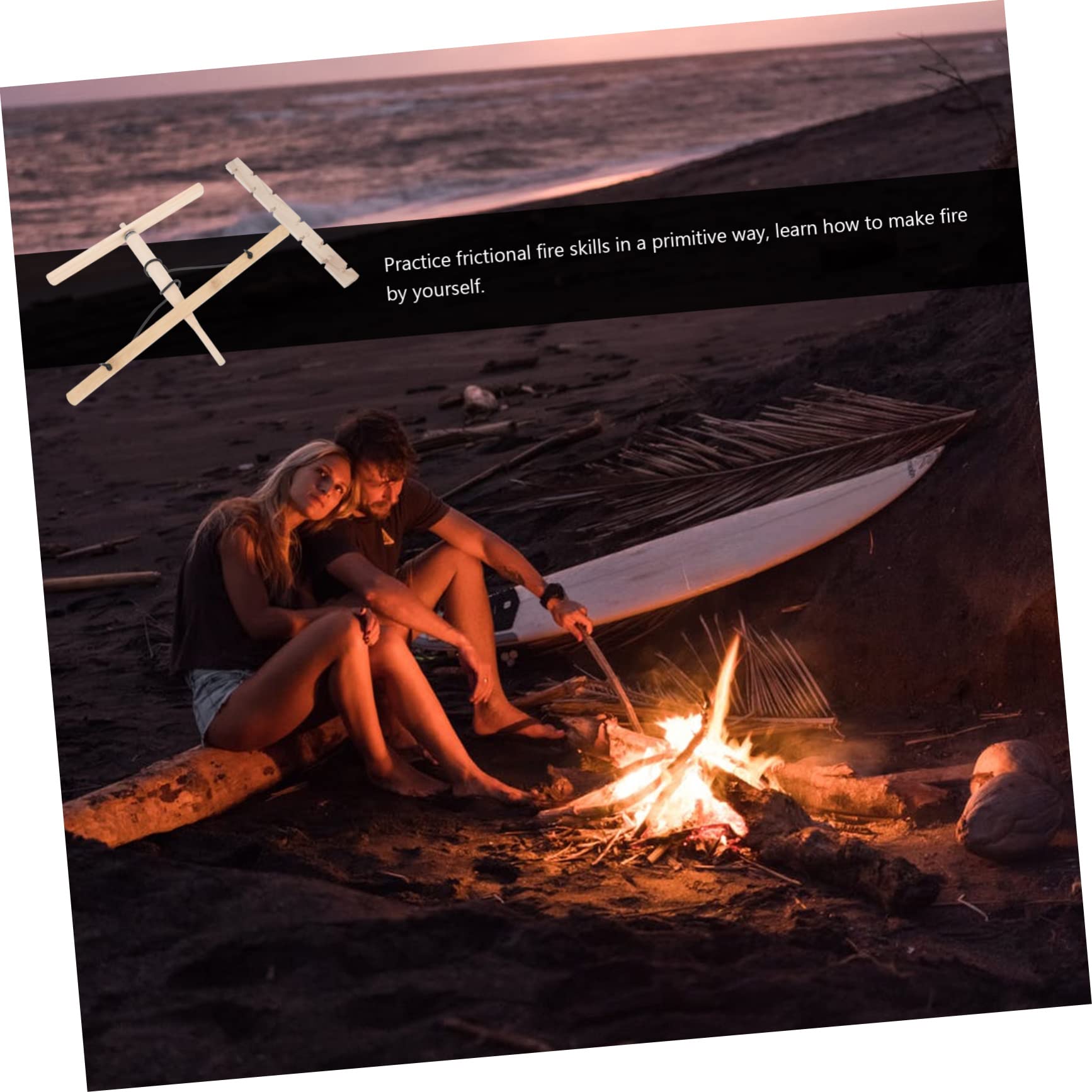 HANABASS Emergency Outdoor Fire Making Tool Comfortable Grip Pocket-Sized Outdoor Fire