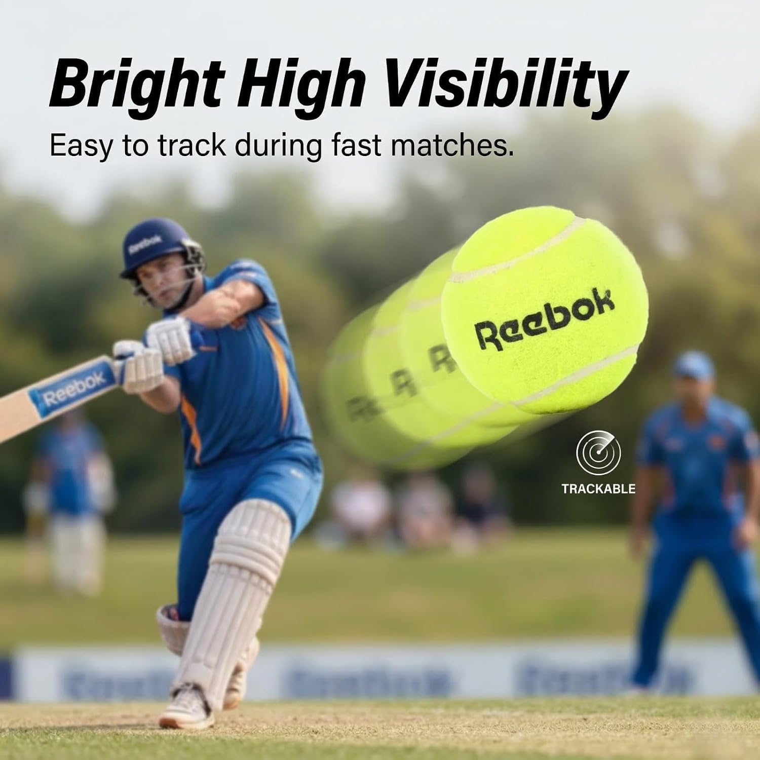 Reebok Tennis Balls for Cricket (Pack of 12) | Ideal for Tournament, Street & Gully Cricket | Durable Practice Balls for All Grounds