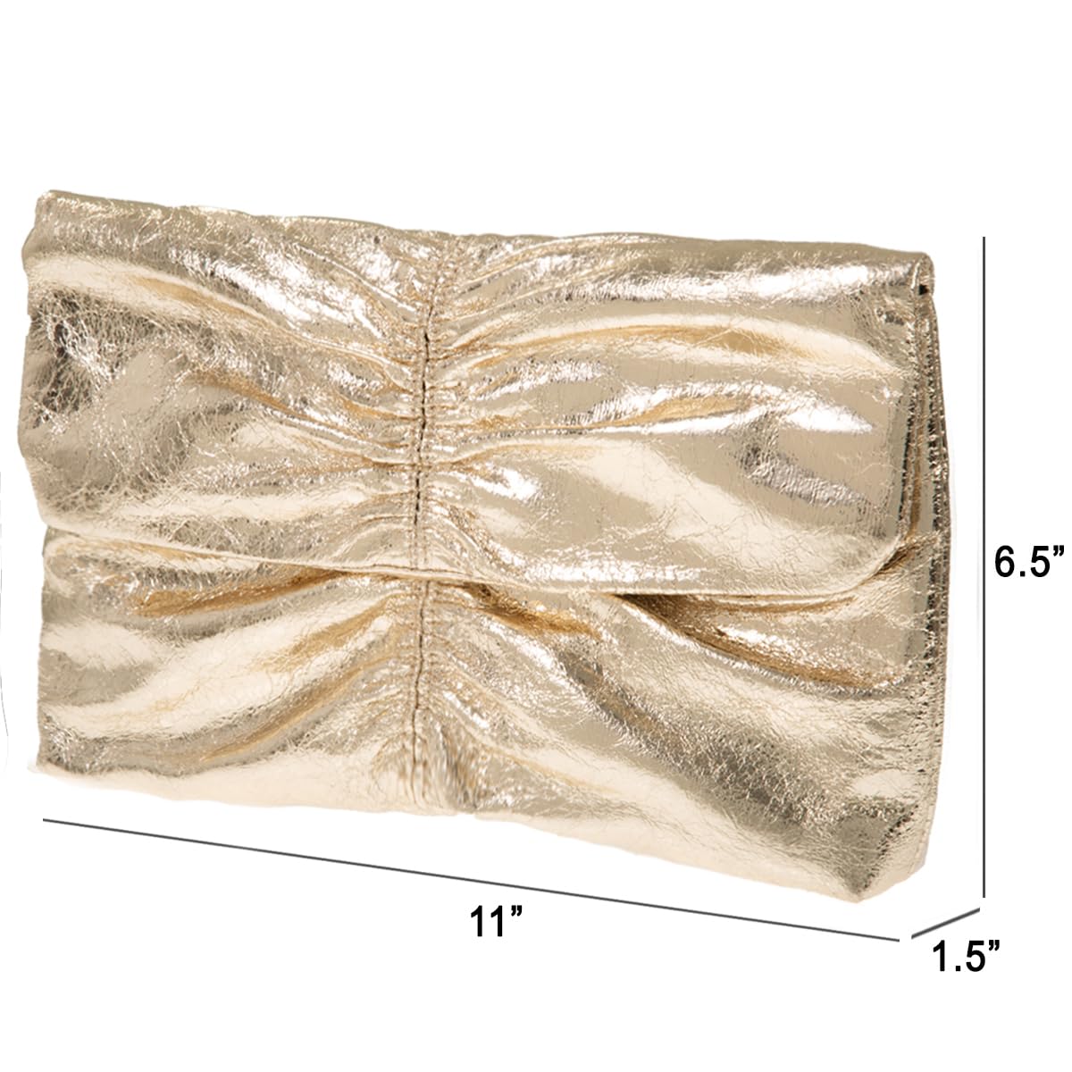 JNB Faux Leather Envelope Clutch Purse