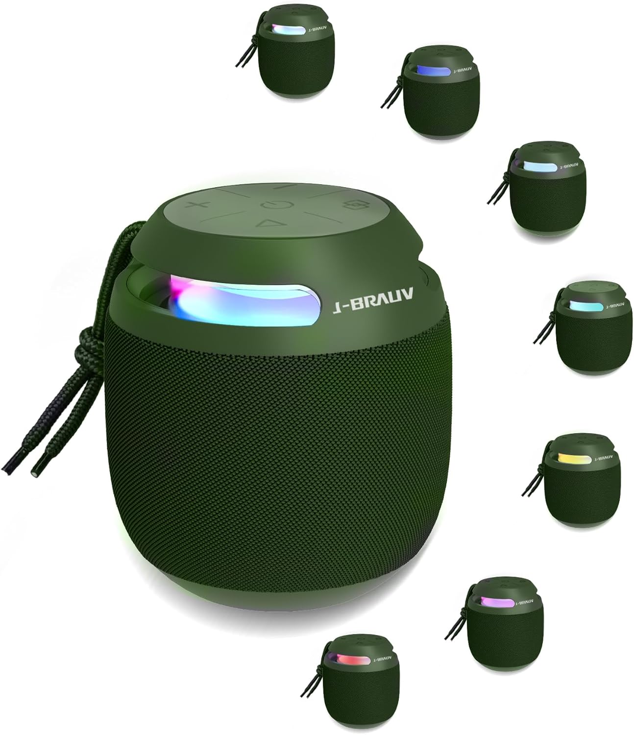 Mini Bluetooth Speaker,7 Color Changing Lights | 16W Stereo Sound, IP66 Waterproof, TWS Pairing | 15H Playtime, for Home/Outdoor/Party/Beach, Birthday Mini Bluetooth Speaker,7 Color Changing Lights | 16W Stereo Sound, IP66 Waterproof, TWS Pairing | 15H Playtime, for Home/Outdoor/Party/Beach, Birthday