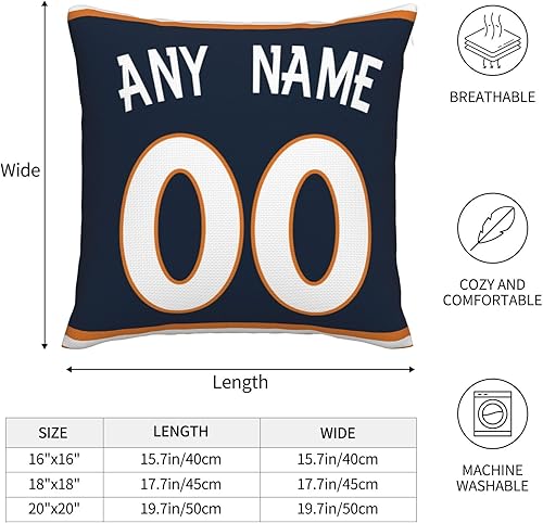 Miniatura 7 de Fundas de almohada personalizadas, fundas de almohada con nombres y números personalizados, regalo personalizado de otoño para fanáticos del estilo