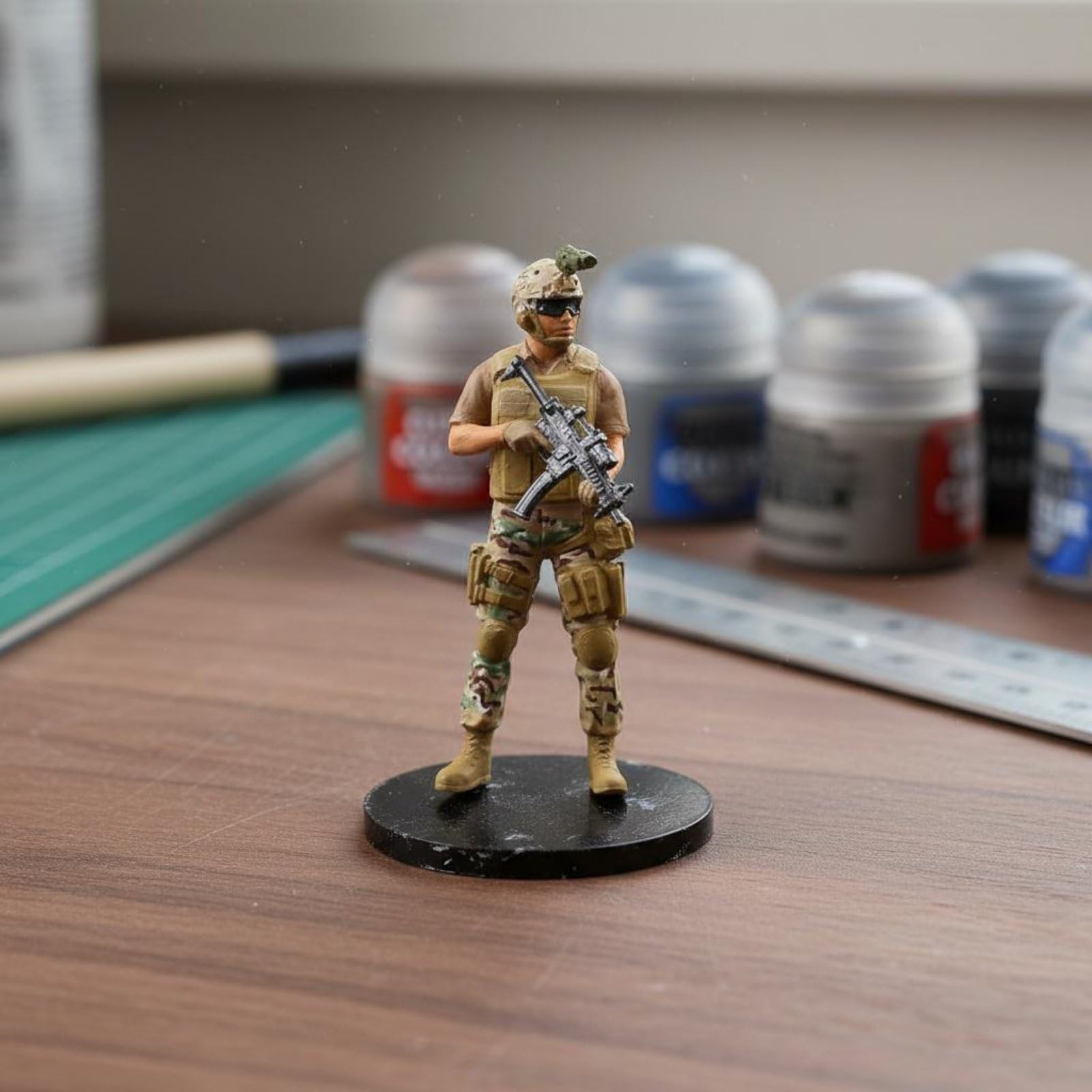 Figuras Militares de Resina Muy Detallado Militares Tácticos Miniatura Poses Realistas Militar Miniatura para Maqueta