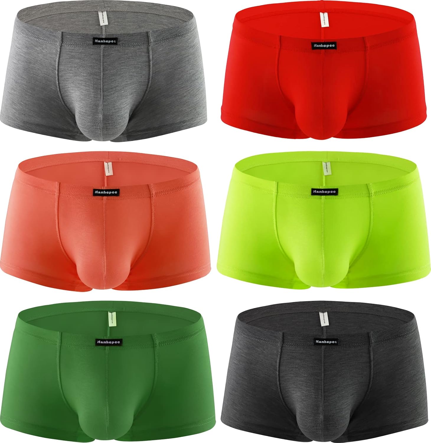 Men's Modal Low Rise Boxer Briefs With Pouch Cotton Comfort Mens Underwear