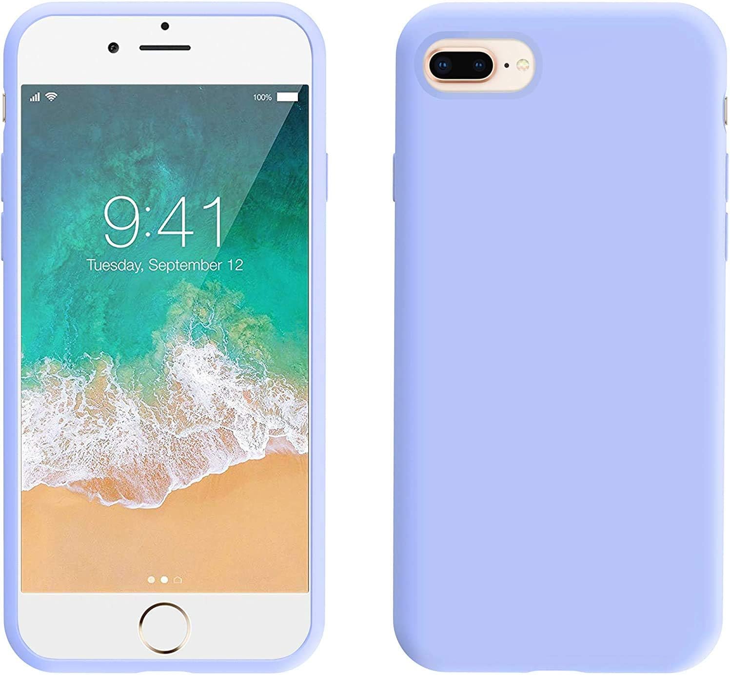 AOWIN iPhone SE Case(2020),iPhone 8 case,iPhone 7 Silicone Case Gel Rubber Full Body Protection Shockproof Cover Case Drop Protection for iPhone 7/8/SE 2020 (4.7")- Light Blue