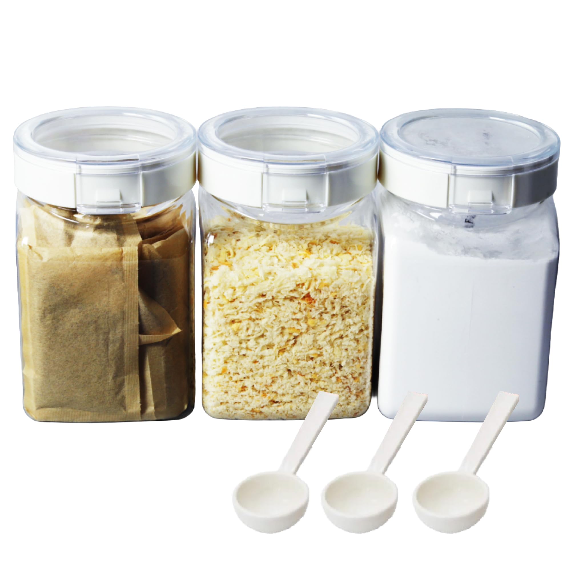 Amazon｜タケヤ公式 保存容器 3個セット 角型 1.1L 1100ml スプーン