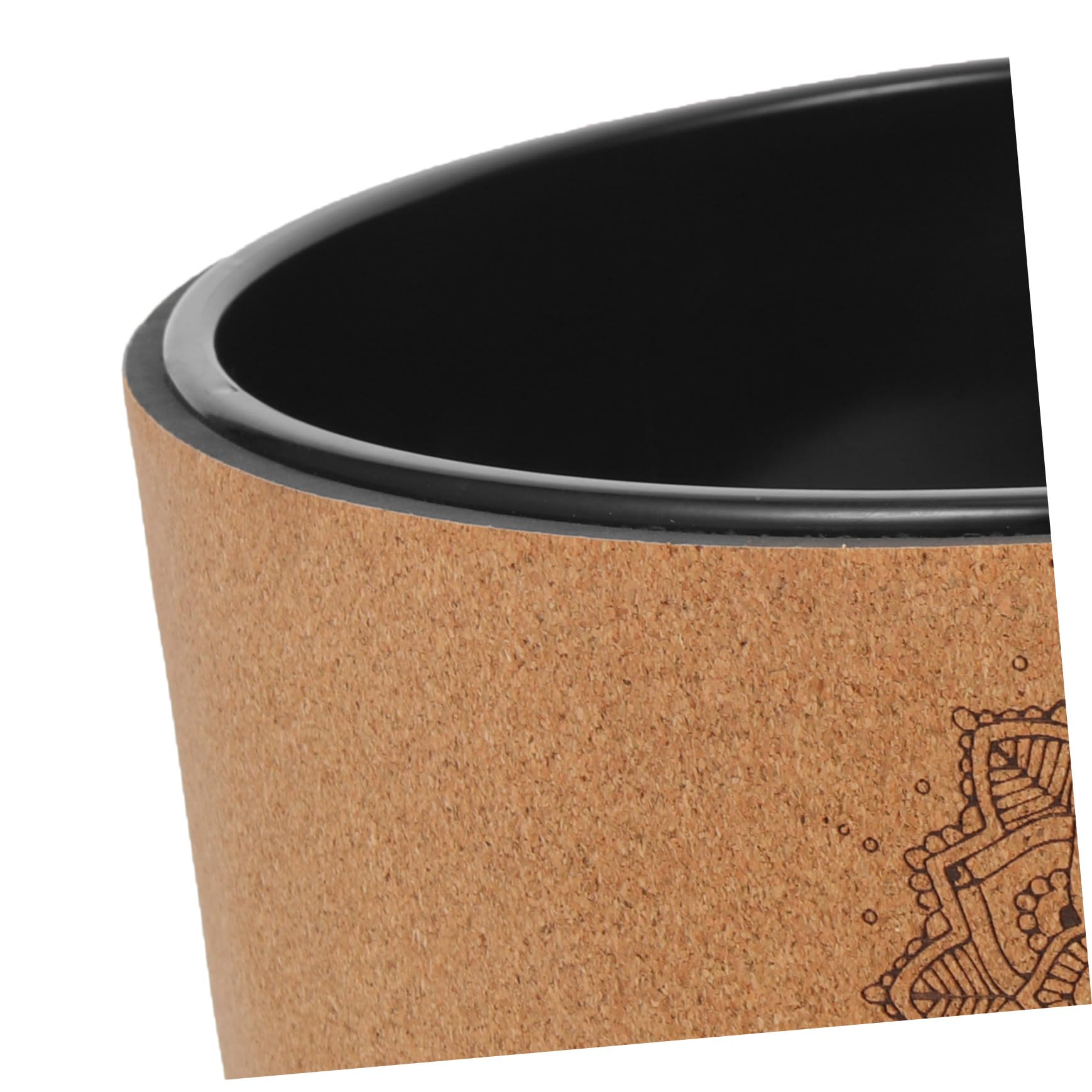 Rueda de Yoga de Corcho Natural para Fitness y Entrenamiento de Yoga Función de Alivio del Dolor de Espalda y Estiramiento, Herramienta Portátil Räder