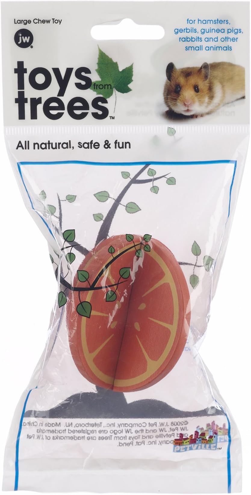 JW Pet Company Toys from Trees Orange Small Animal Toy, Large