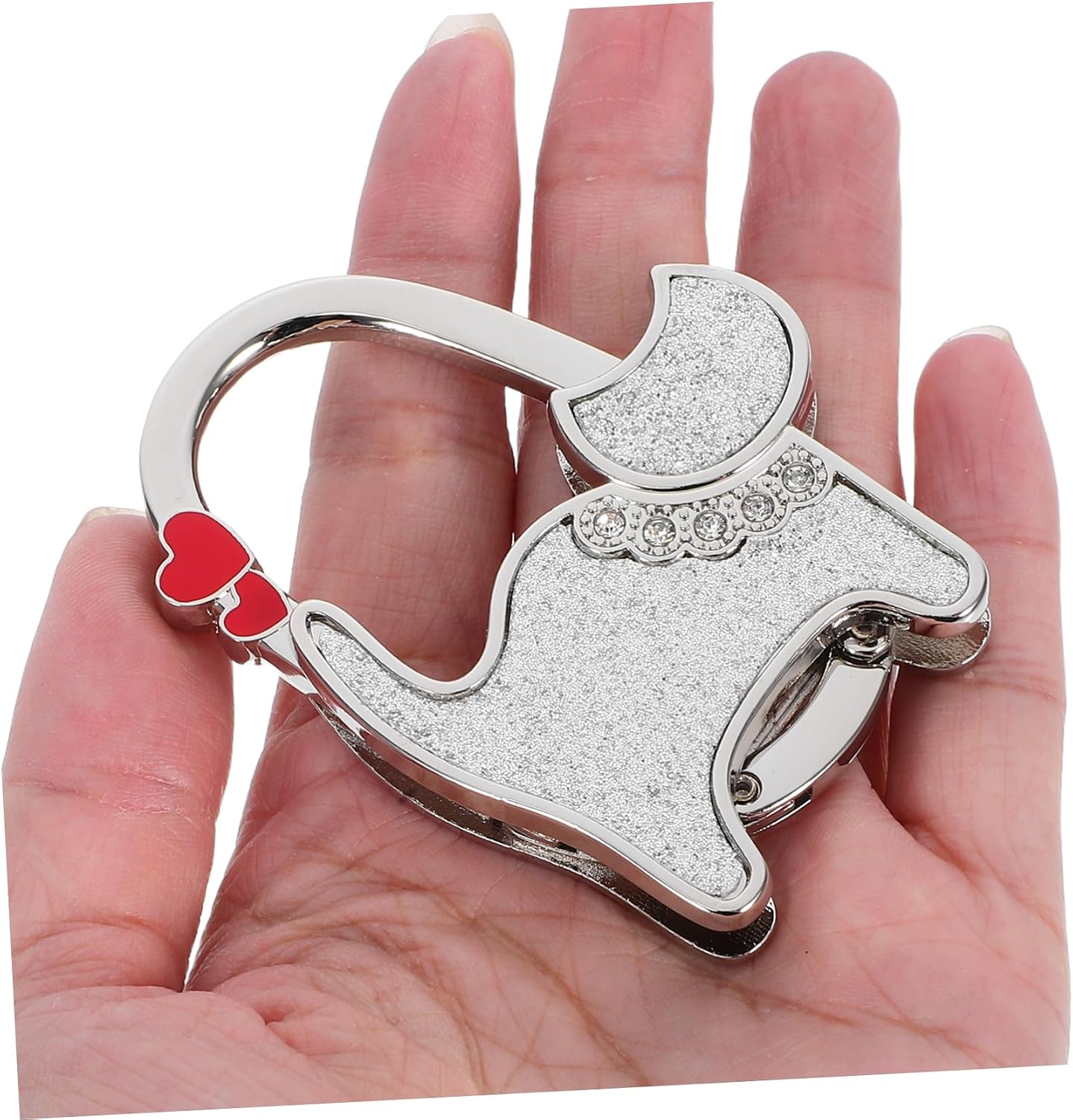 Didiseaon Portable Cat Shaped Purse Hanging Hook Heavy Duty Foldable Table Bag Holder Organizer for Efficient Storage Unique Cat Design for Desk Edge Use