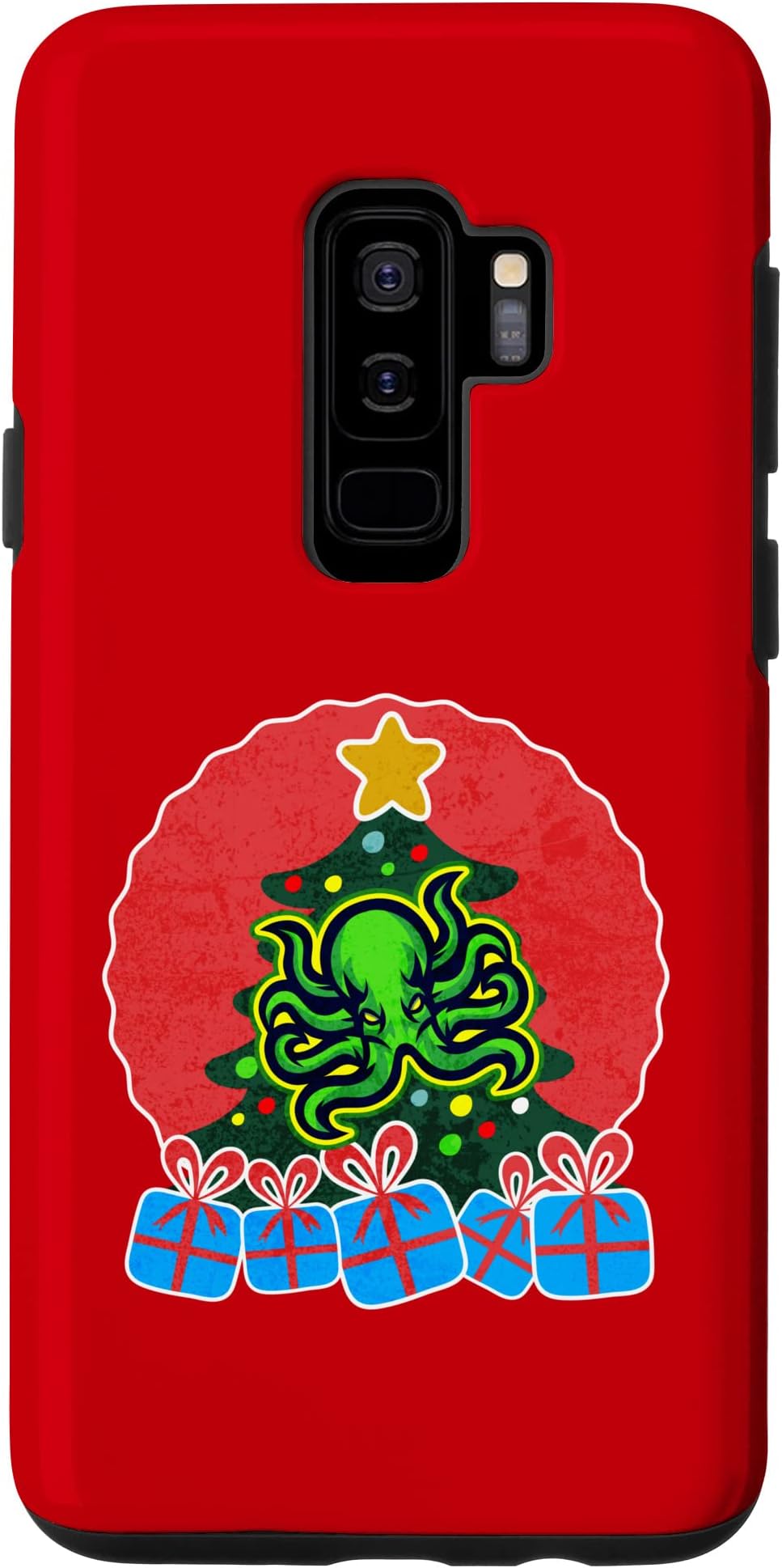Galaxy S9+ Funny Christmas Tree OCTOPUS with gifts Case