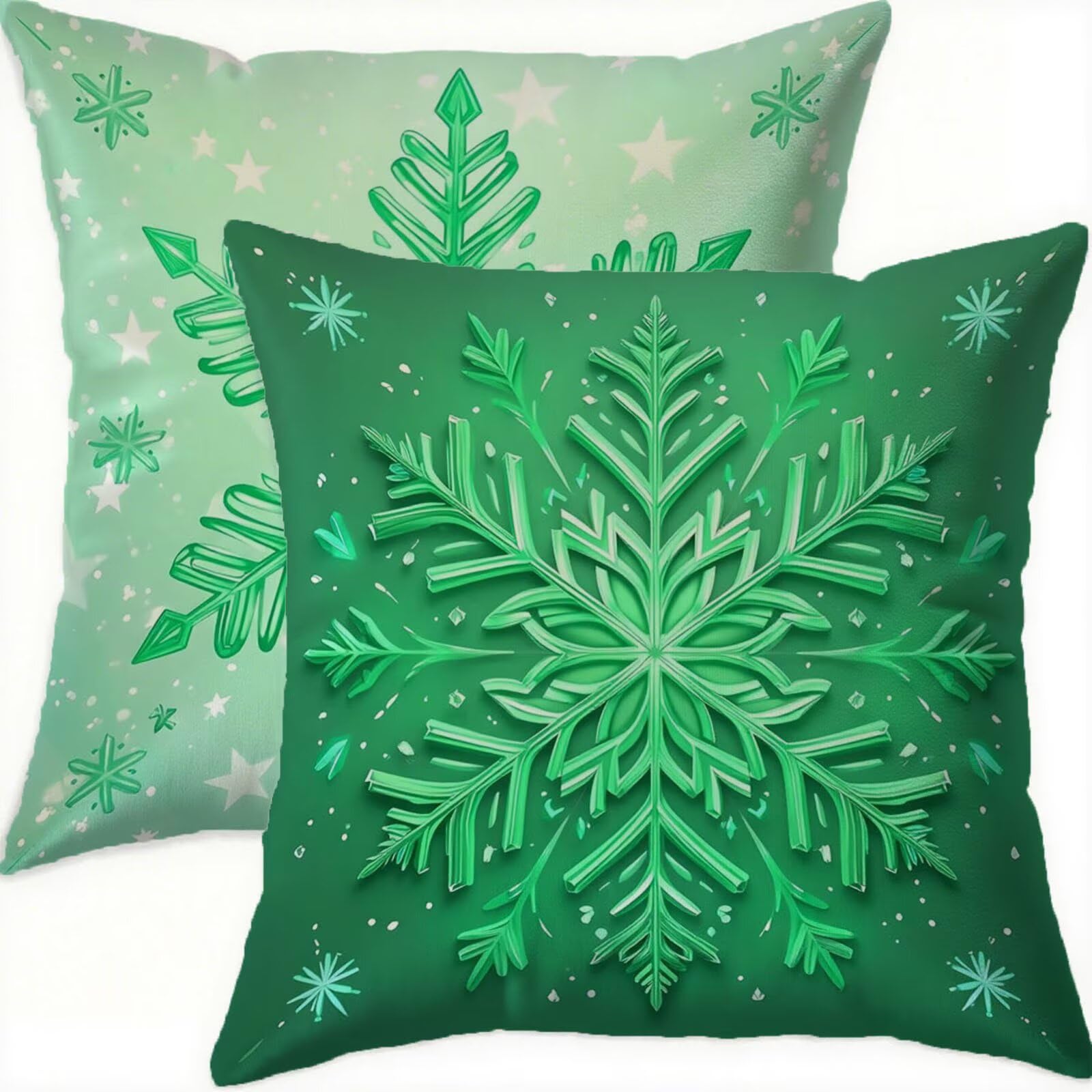 Housse coussin Noël 70x70 vert en velours pour sublimer votre salon