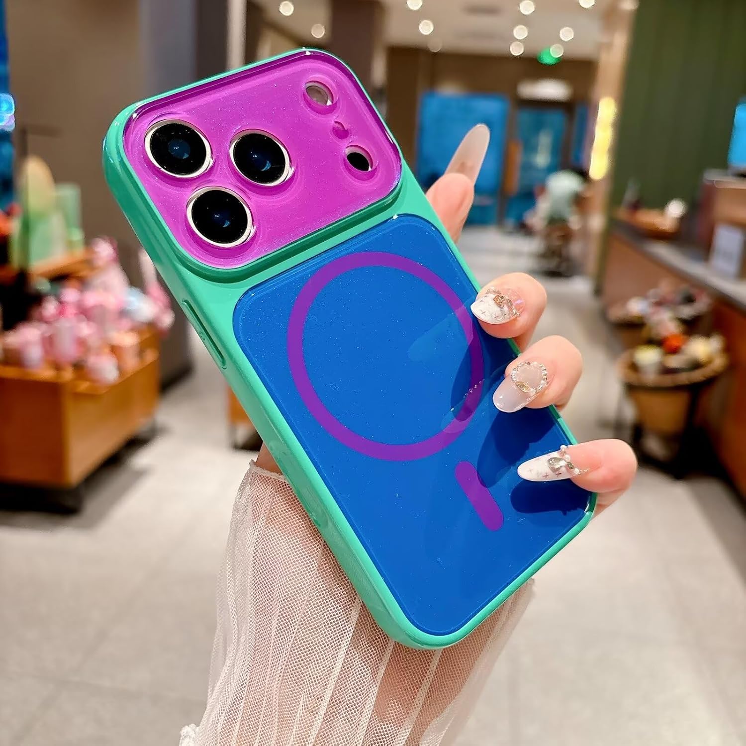 Case for iPhone 17 Pro Max,Colorful Dopamine Candy Full Body TPU+PC Acrylic Shockproof Armor Magnetic Drop Protection with Wireless Charge Phone Case for iPhone 17 Pro Max,6.9 inch 2025 (#9)