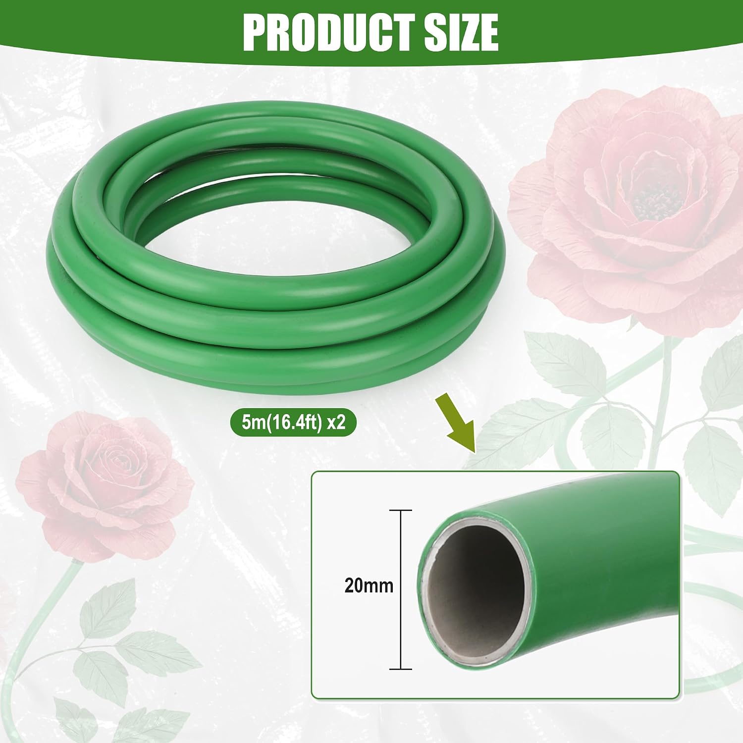 32ft Flexible Tube for Artificial Flowers, Flexible Pipe PVC Tubing Aluminum Bendable Plastic Pipe Stem for Artificial Flowers Stem, Floral Wedding Decor, DIY Arts