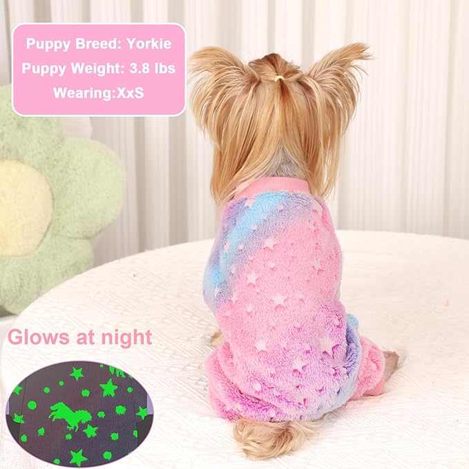 Pijama de Unicornio Que Brilla en la Oscuridad para Perros Pequeños, Talla XS miniatura 5