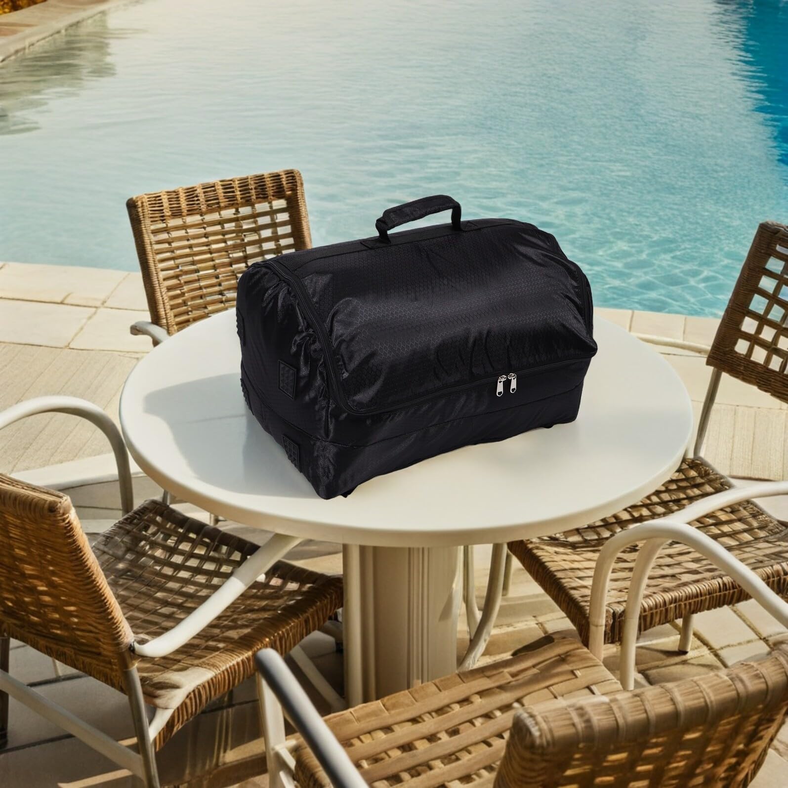 Custodia per Altoparlanti Ex, Borsa Portatile Leggera con Doppie Cinghie Imbottite, Zaino Protettivo Resistente per Uso Outdoor e Trasporto Audio Compatto