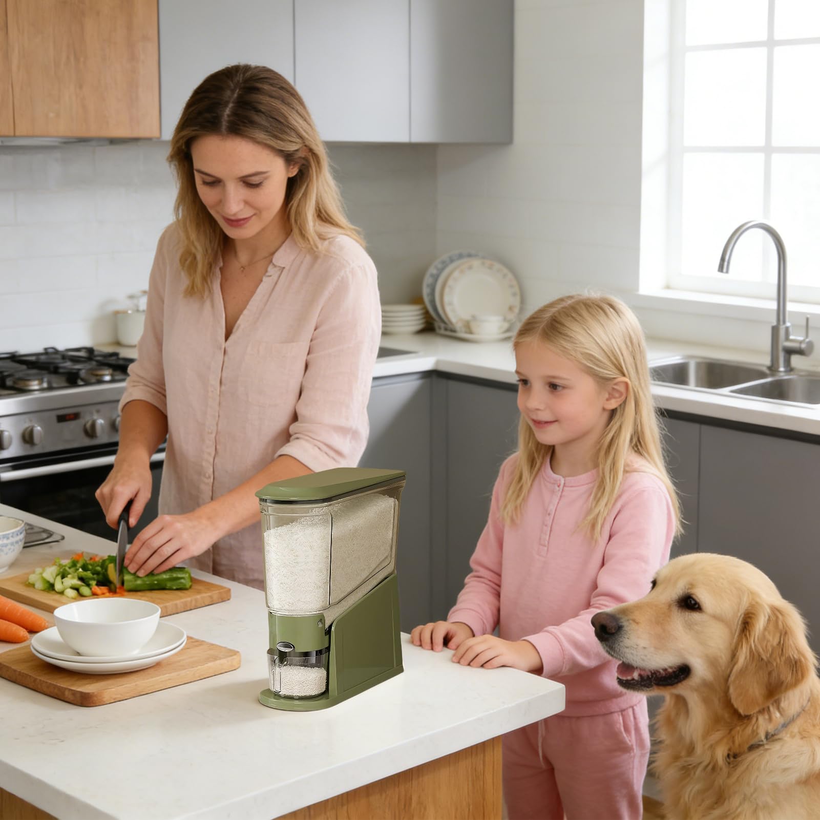 Scatola Di Stoccaggio Di Riso,Organizzatore Di Dispenser Di Riso Di Grande Capacità | Scatola Di Stoccaggio Sigillata Per Alimenti | Per Casa Cucina Guardaroba Dormitorio Snack
