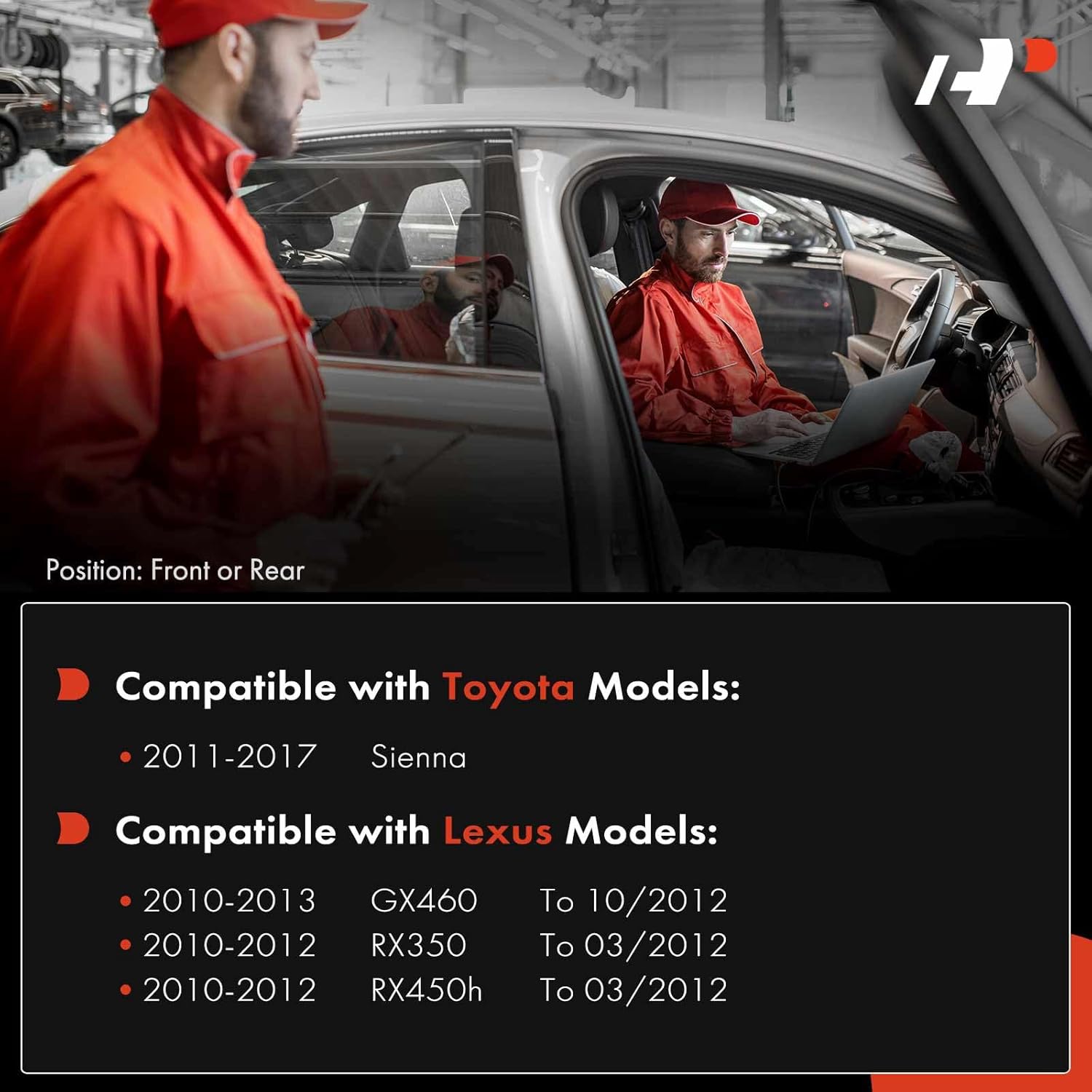 A-Premium 4-PC Reverse Backup Parking Assist Sensor Compatible with Toyota & Lexus Models- Sienna 2011-2017, RX450h/RX350 From 2010 To 03/2012, GX460 2010 To 10/2012, Replace# 89341-33180, 89341-06020