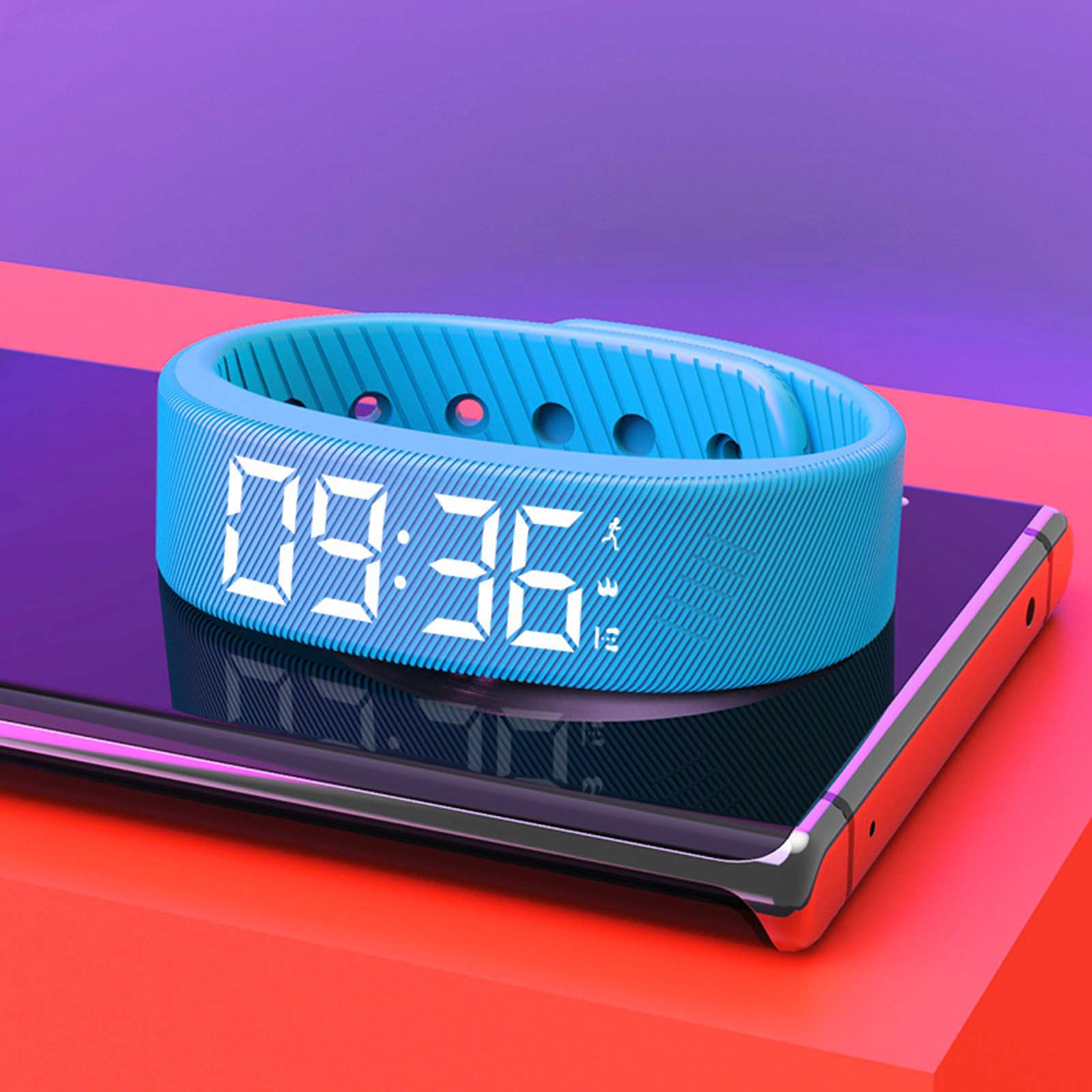 Orologio contapassi, orologio contapassi, orologio fitness intelligente, braccialetto sportivo fitness per registrare calorie, distanza, passi, senza Bluetooth, senza app dispositivo; nero