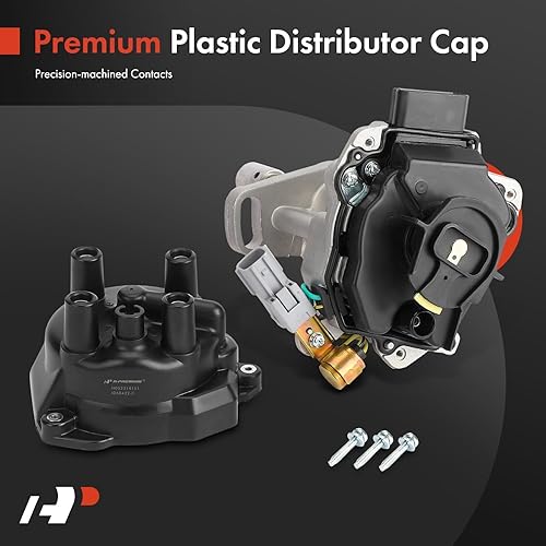 Miniatura 5 de A-Premium Distribuidor de encendido con tapa y rotor Compatible con Nissan Pickup 1996-1997 2.4L