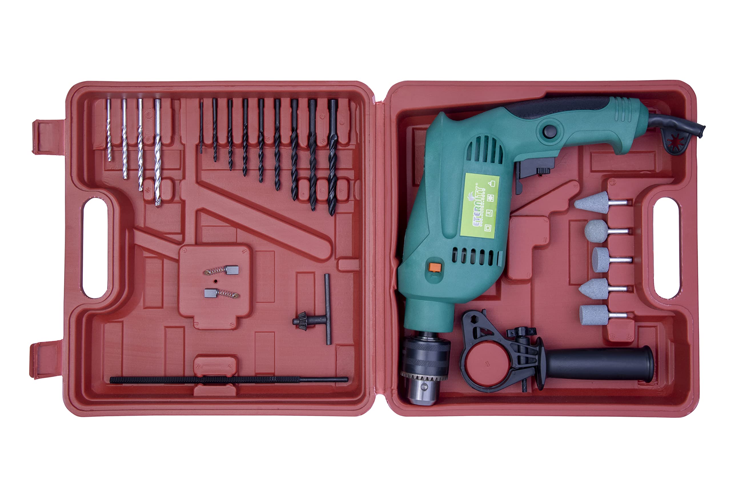 ETERNITY Electric Drill Machine Kit 1000W | 3000RPM Impact Drill Machine | 19 Pcs Accessories + Corded Electric with Depth Gauge & 13mm Keyed Chuck Capacity, Black & Green (B0BSN4V6XK) Amazon Price History, Amazon Price Tracker