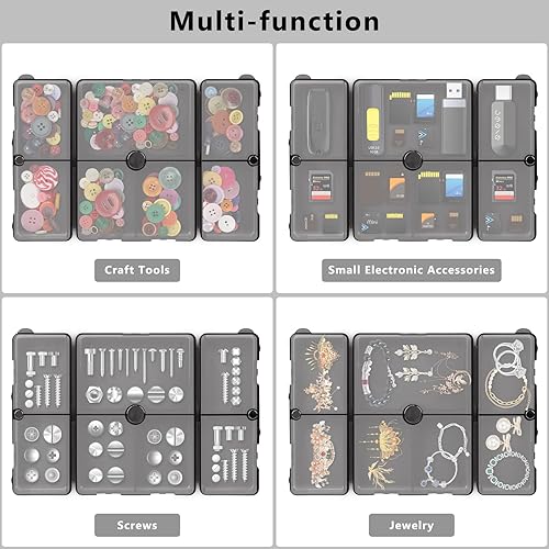 Vista 141 de FYY - 2 pastilleros diarios con 7 compartimentos para pastillas, para viaje, diseño plegable, para guardar vitaminas, aceite de hígado de bacalao
