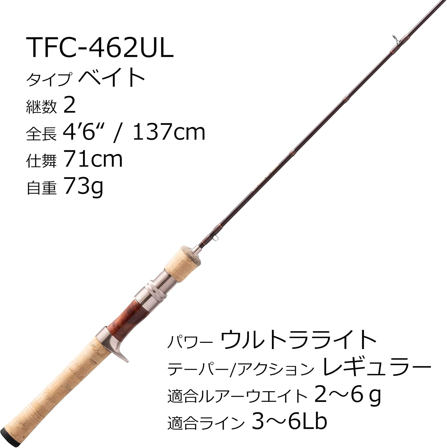 Abu Garcia TROUTFIELD TFC-462UL Spinning Rod, 4'6", Ultra Light, photo 2 of 5