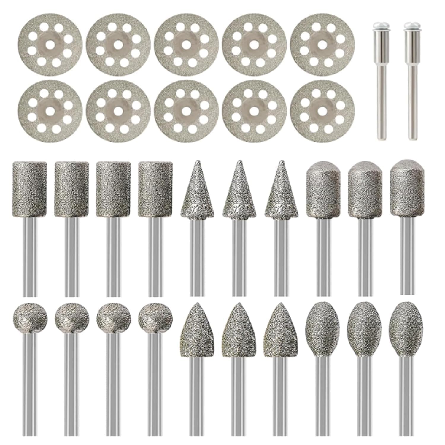 4-25mm Cylindrical Diamond Grinding Head Drill Bits 3/6mm Shank For Dremel Tools | UK