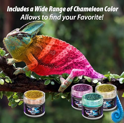 Miniatura 5 de Baltic Day Polvo de mica  75 polvos de mica incluyendo pigmentos camaleón + 100 polvos de mica naturales  Pigmentos para resina epoxi, jabón,
