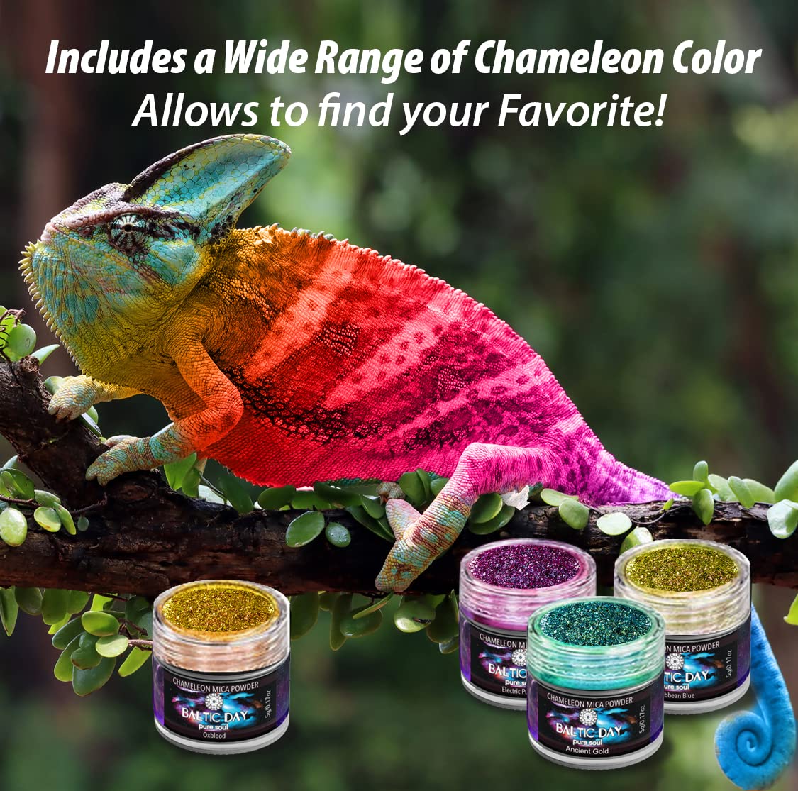 Chameleon Flakes and Chameleon Mica Powders Set - Chameleon Flakes for Resin - Chameleon Pigment for Resin