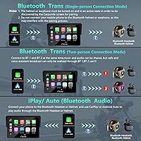 Vista 4 de CARPURIDE W502BS PRO 2025 para BMW Motorcycle CarPlay y Android Auto Dual Bluetooth, pantalla de navegación GPS impermeable de 5 pulgadas, lectura