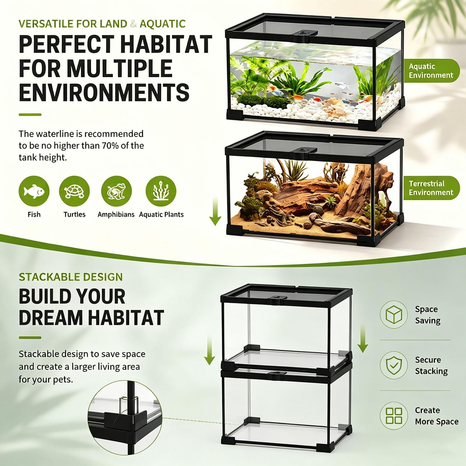 Panoramiczne Szklane Terrarium dla Gadów