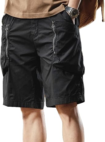بنطال رياضي رجالي من XYXIONGMAO Cyberpunk باللون الأسود من Cargo Techwear Streetwear Hip Hop Shorts Cargo للرجال