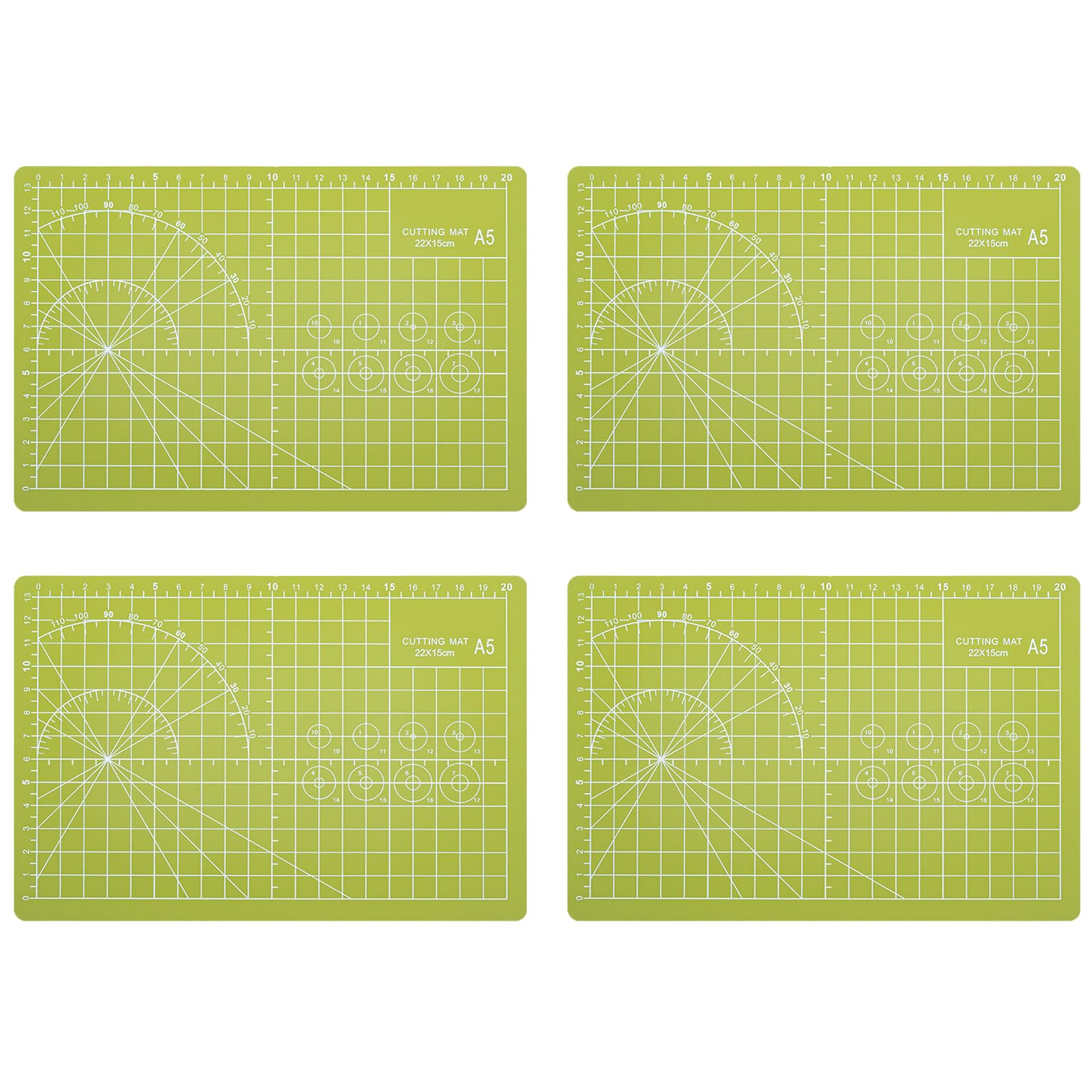 Xjdzineq Healings Cutting Mats for Crafting and Sewing with Double Side Measurement Grids and Sturdy PVC Materials Nonslip Craft Cutting Surfaces