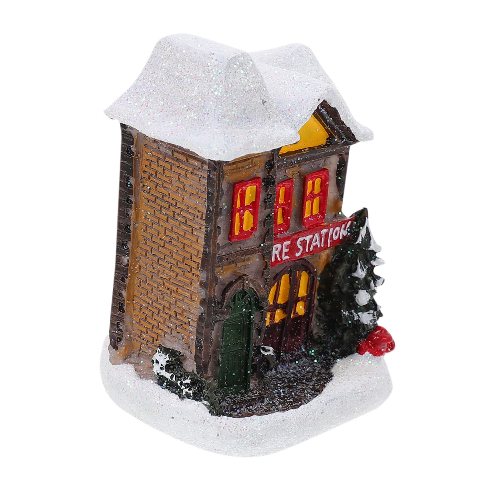 Cabilock 5 Pz ornamenti per la casa decorazioni casa natale fai da te case figurine decorazione natale casa decorazione natalizia casa ornamento della scena del festival casa in resina