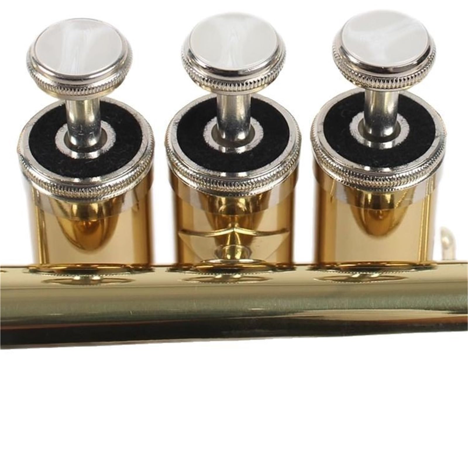 Trąbka Instrument Trąbkowy B Dur Profesjonalny Instrument Dęty Blaszany Dla Początkujących(Silver)