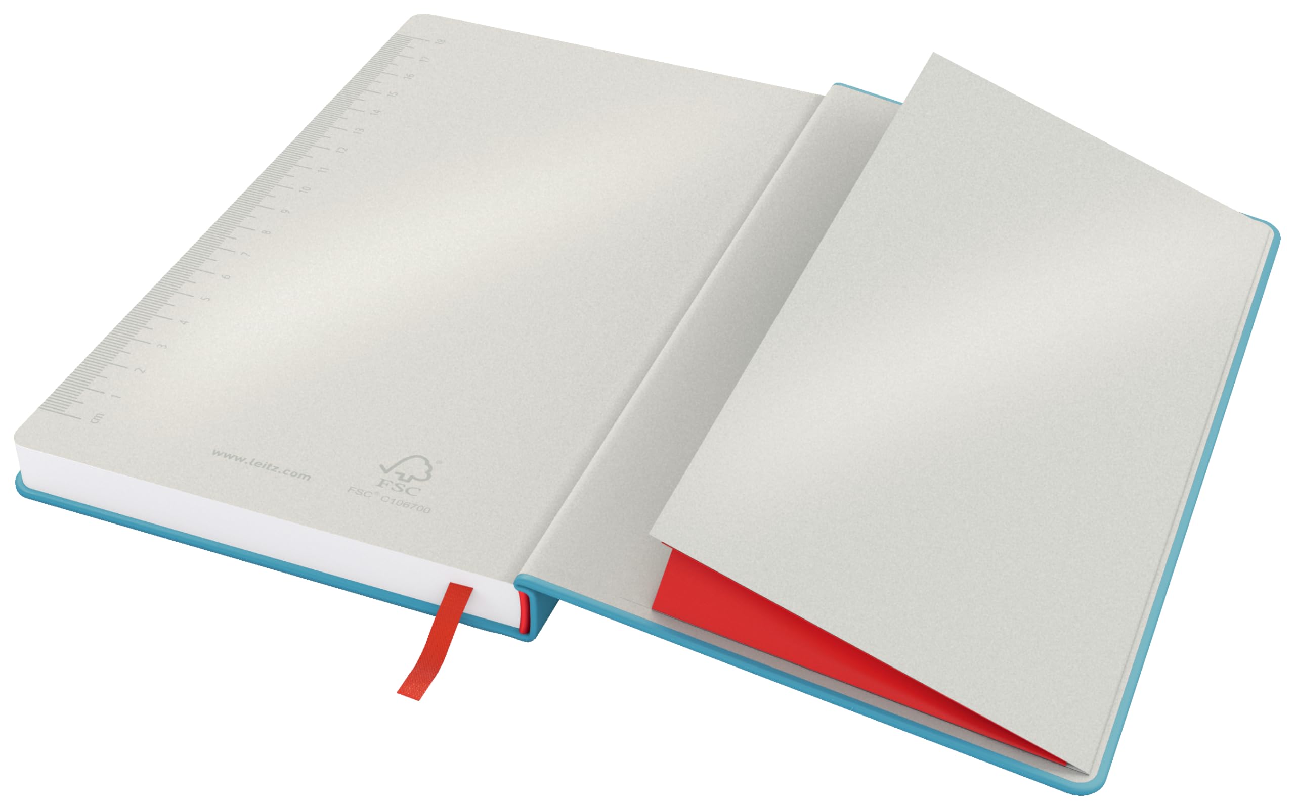 Leitz Quaderno a quadretti, Copertina rigida, Formato A5, 80 fogli, Gamma Cosy, Blu Calmo, 44540061