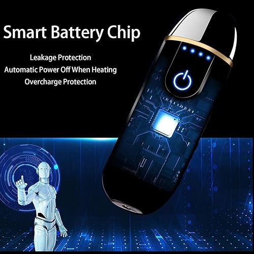 Miniatura 5 de Encendedor electrónico, encendedor inteligente recargable por USB, mini encendedor eléctrico de encendido táctil, resistente al viento, encendedor