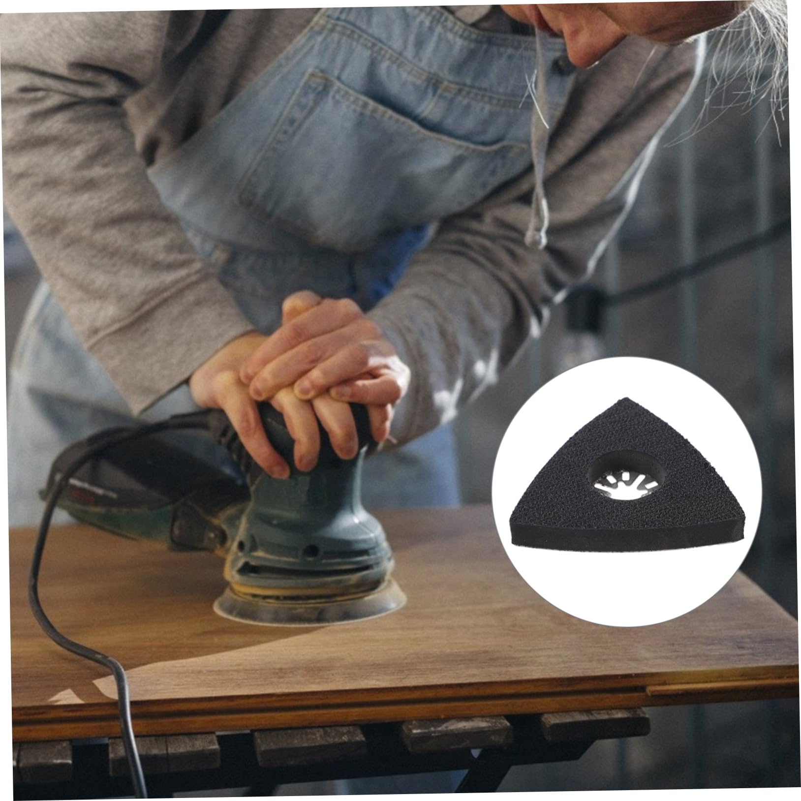 KICHOUSE Disco Abrasivo Triangolare Accessorio Per Levigatrice Elettrica Dischi Abrasivi Per Levigatrice Dischi Neri Adatto Per Aree Ristrette e Angoli Stretti