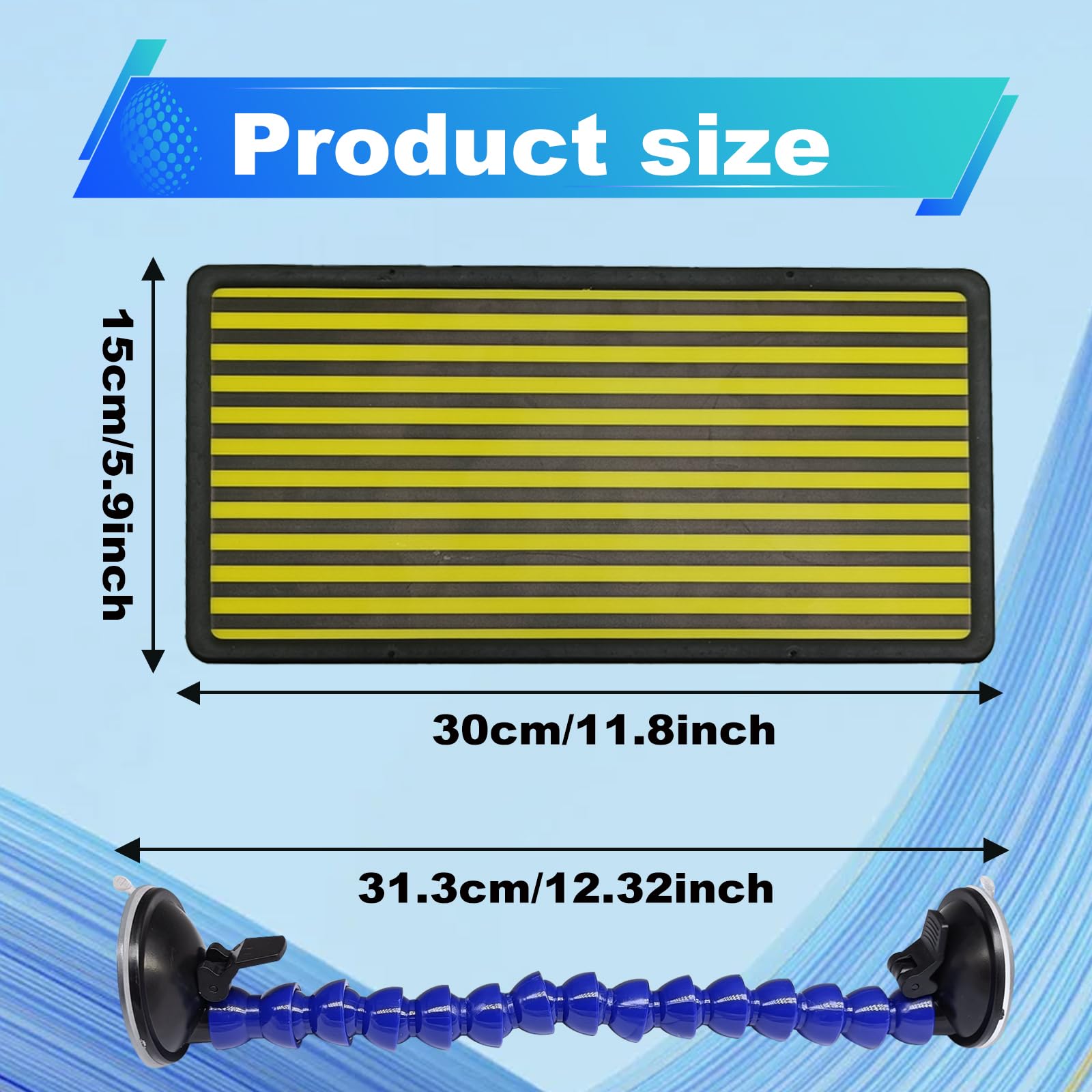 CmeRto Paintless Dent Repair Tools Line Board Reflector Board (Not LED) with Adjustable Holder for Car Body dent Removal Yellow Stripe Testing Tool Car Accessories for Car Body Stripe Testing Tool