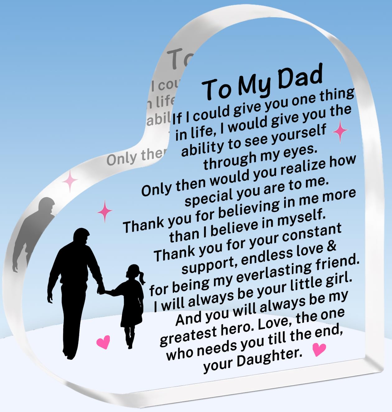 TTOVEN Dad Gifts from Daughter Dad Plaque Father's Day Birthday Gifts for Dad Christmas Gifts