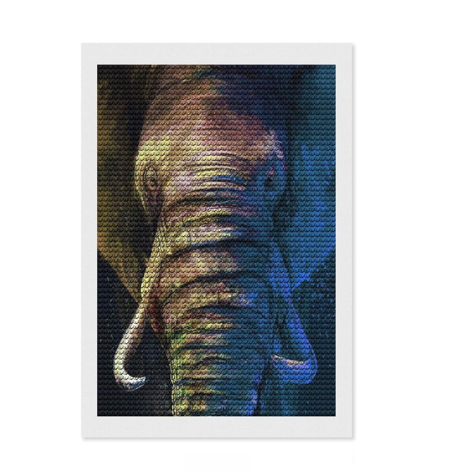 Junmoney Majesty Diamond Painting Set 8"x12", Printed Canvas, Finish and Display, Home Wall Decor, Gift Idea, Neat Printed Canvas