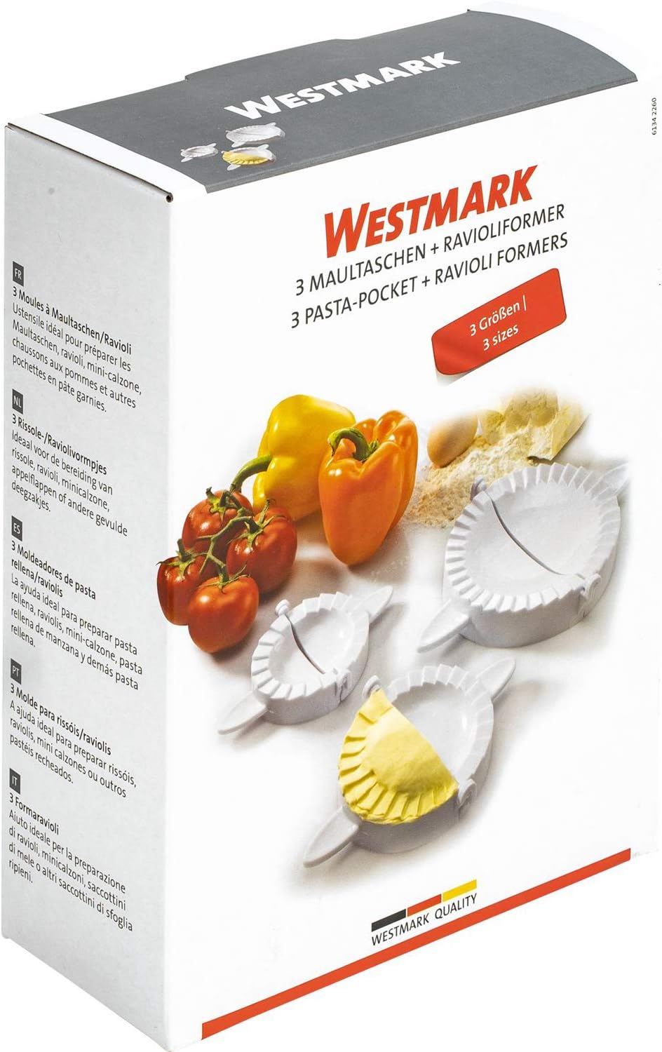 Westmark Ravioli formers Set 3 pcs, 12 x 12 x 5 cm, White
