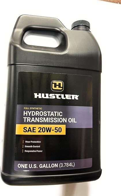 Hustler Zero Turn Lawn Mower 20w50 Full Synthetic Hydrostatic Transmission Oil (1Gallon), Clear, 606953
