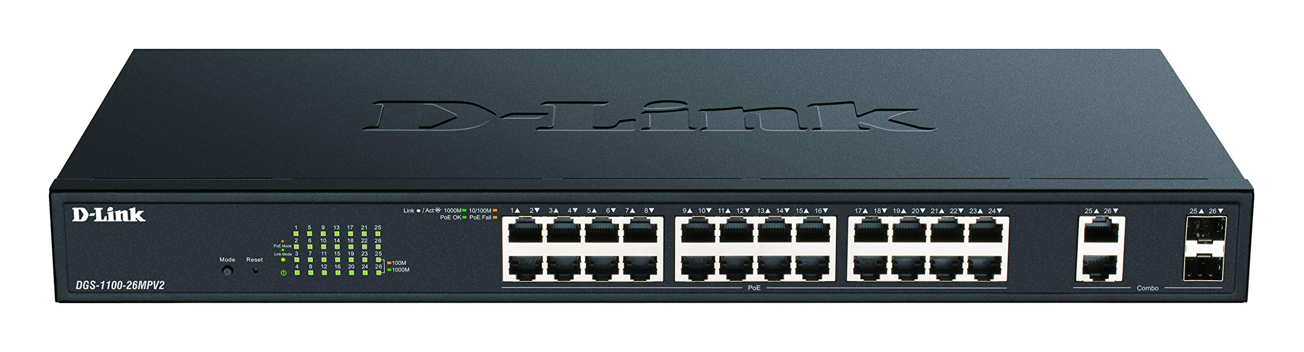 D-Link DGS-1100-26MPV2 26-Port Gigabit Max PoE Smart Switch