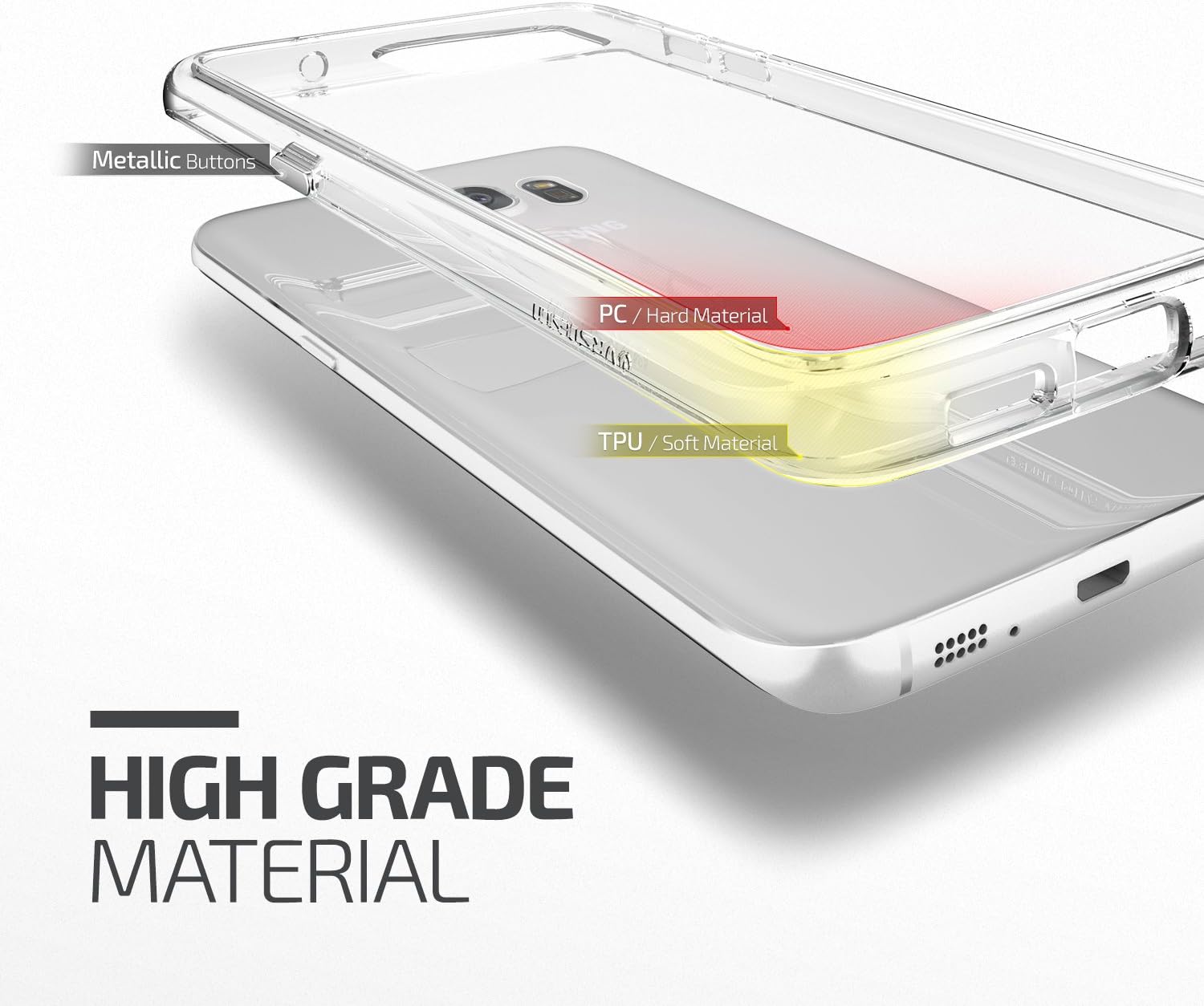 Galaxy S7 Edge Case, VRS Design [Crystal Mixx][Transparent] - [Clear Cover][Slim Protection] For Samsung S7 Edge
