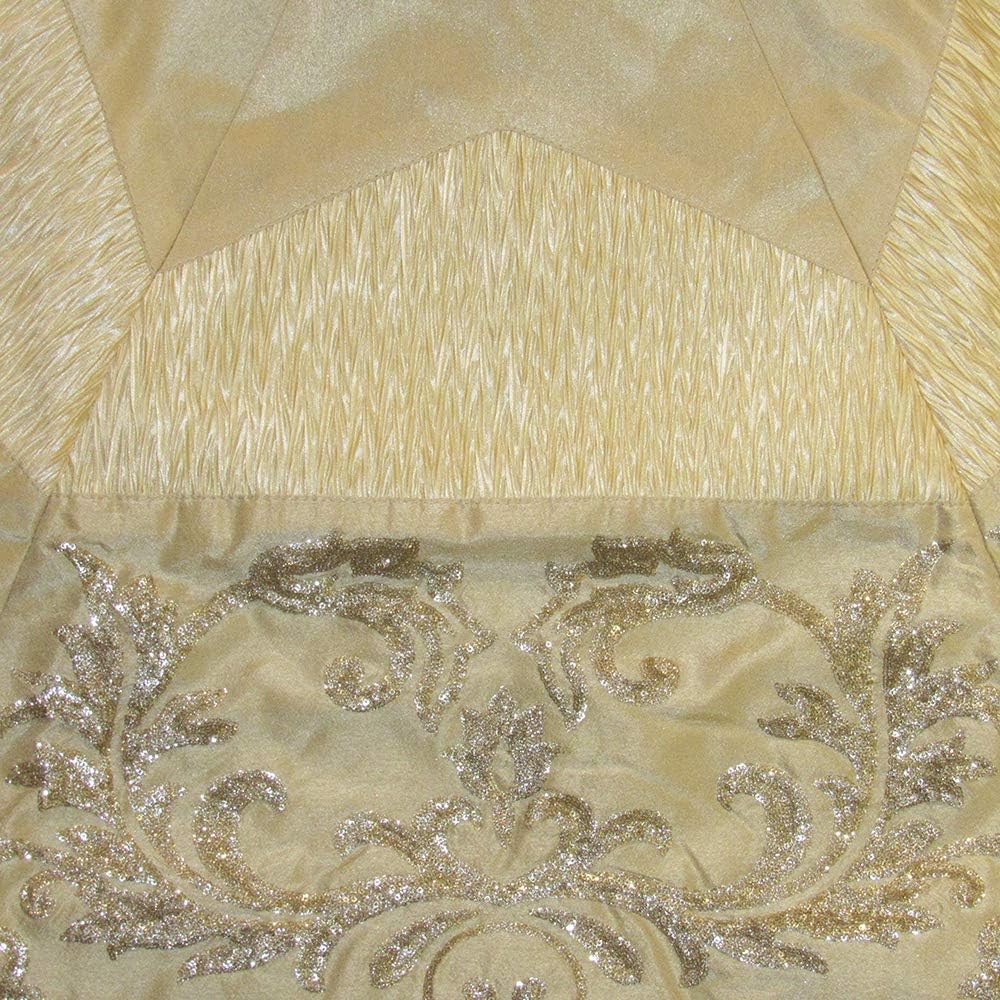 Kurt S. Adler 50" Gold and Ivory Sequin Tree Skirt : Home & Kitchen
